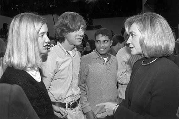 Hillary Clinton speaks to  students at the Harvard Kennedy School.