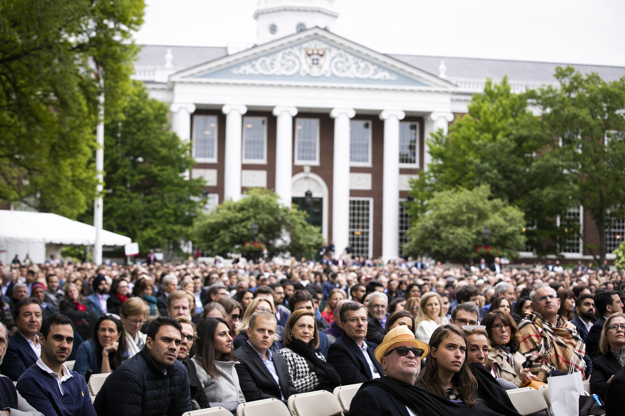 Audience listens during Class Day at Harvard Business School.