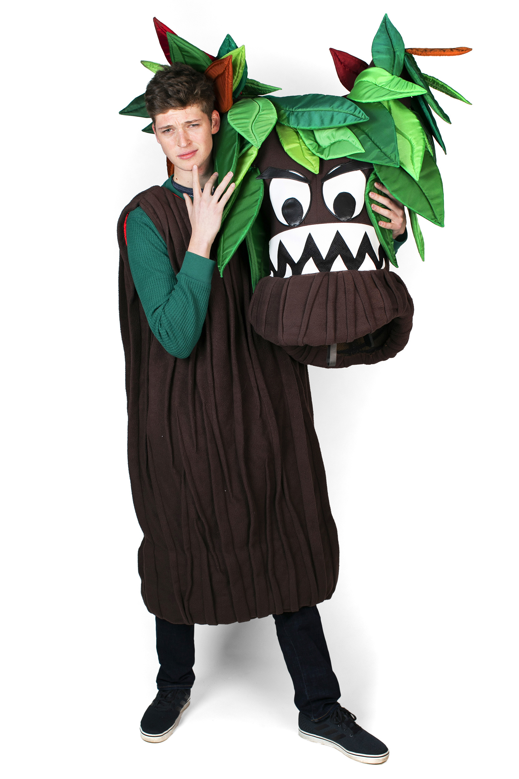 Felix Bulwa is dressed as the Tree Mascot for Currier House.
