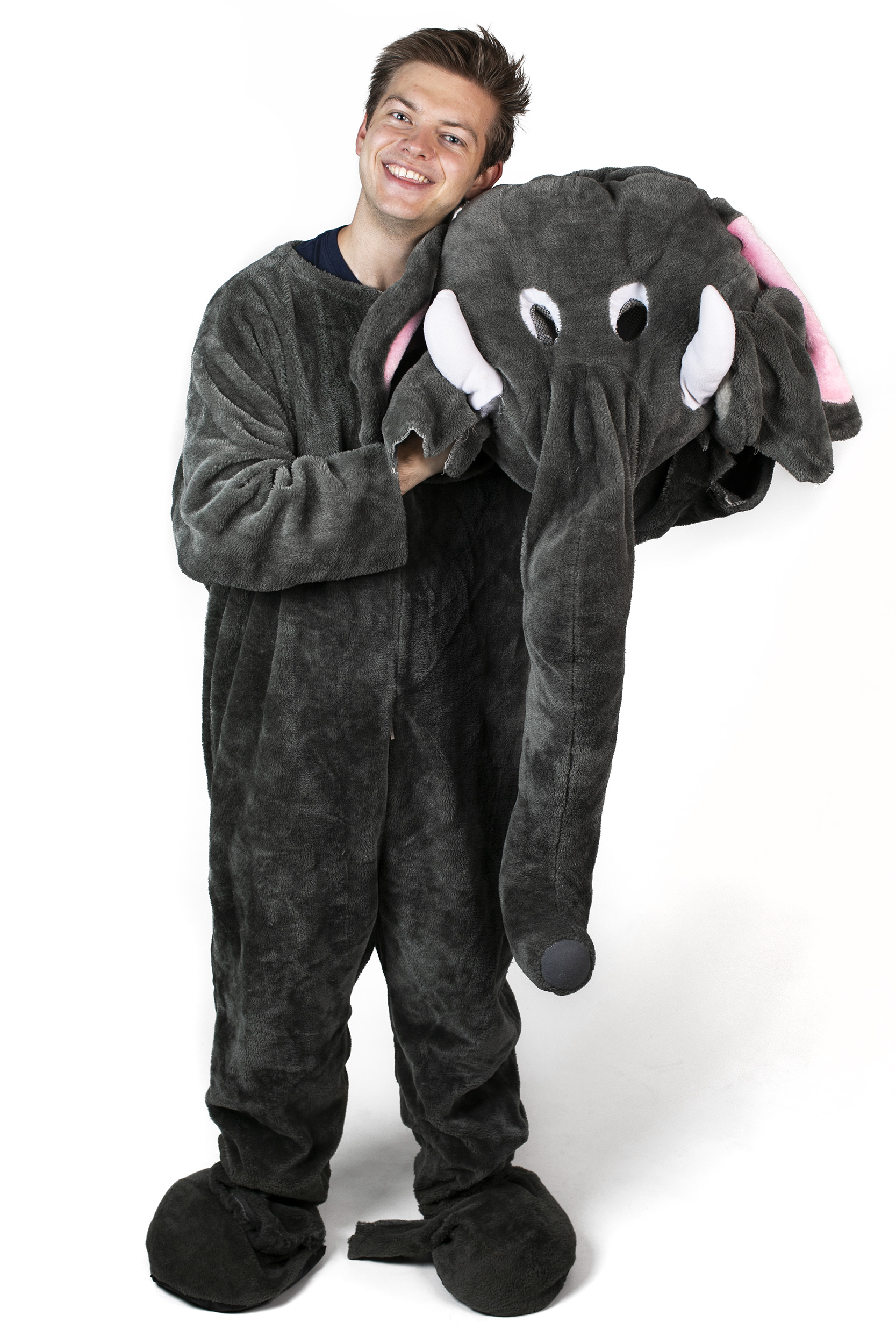 William Flanagan is dressed as an elephant for Eliot House.