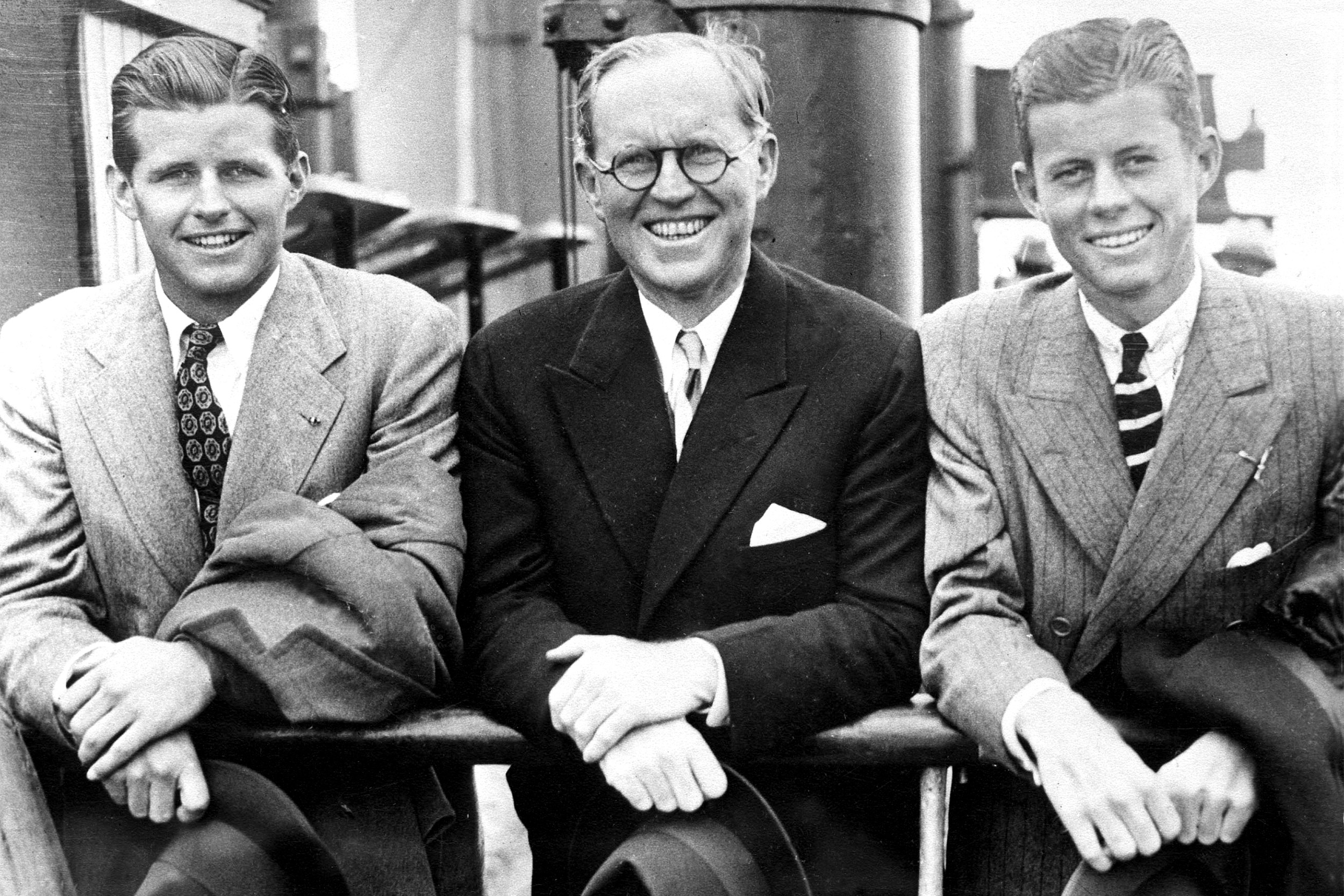 Joseph P. Kennedy Jr., Joseph P. Kennedy Sr., John F. Kennedy in 1938.