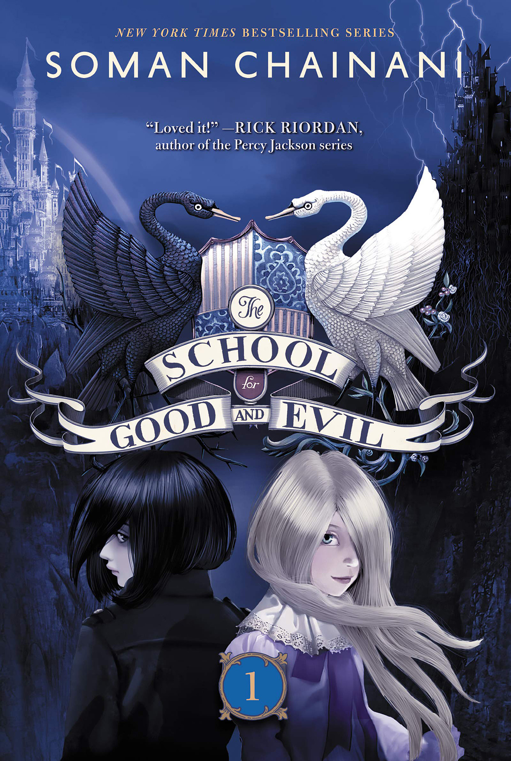 Book cover: “The School for Good and Evil” series by Soman Chainani.