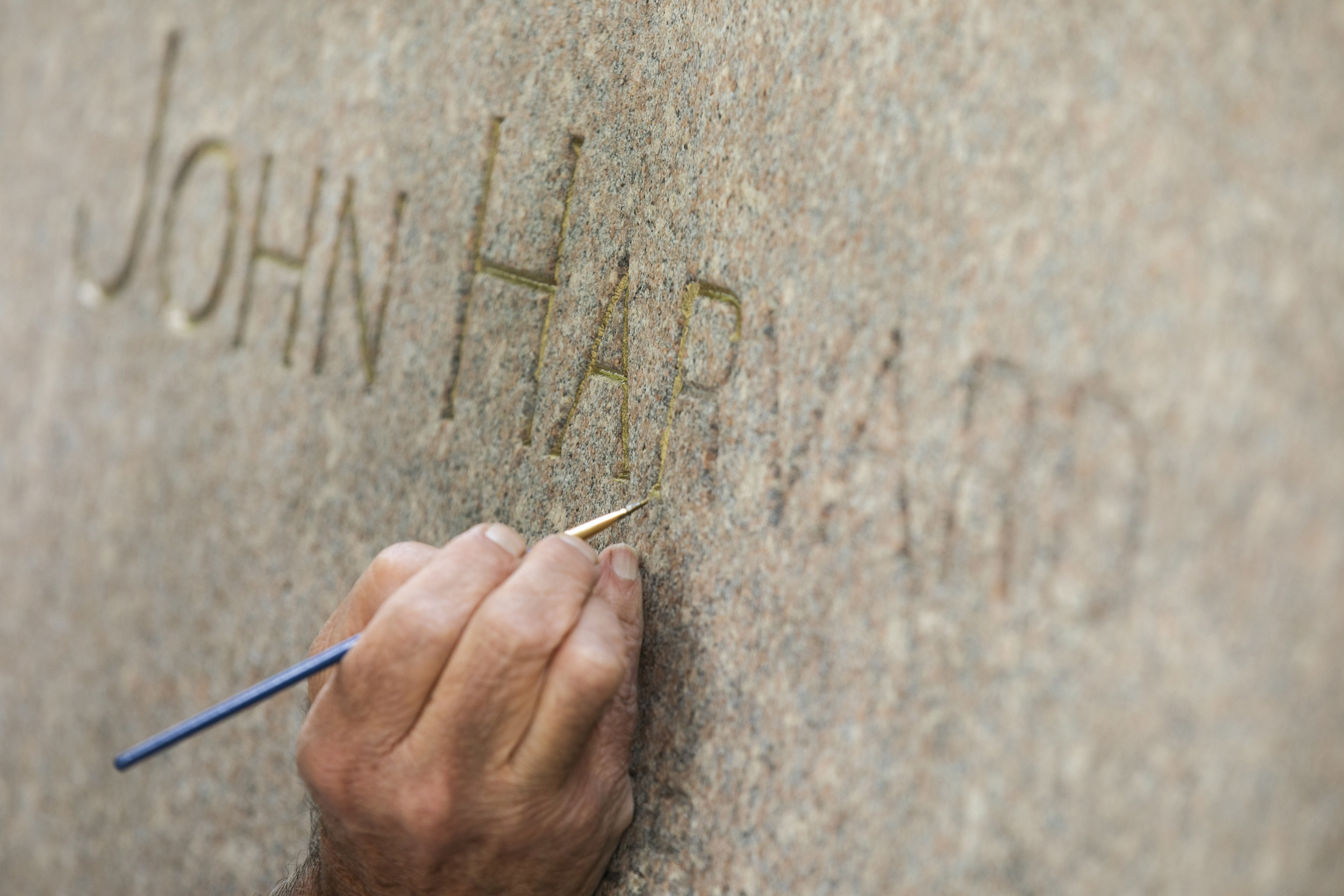 John Harvard engraving.