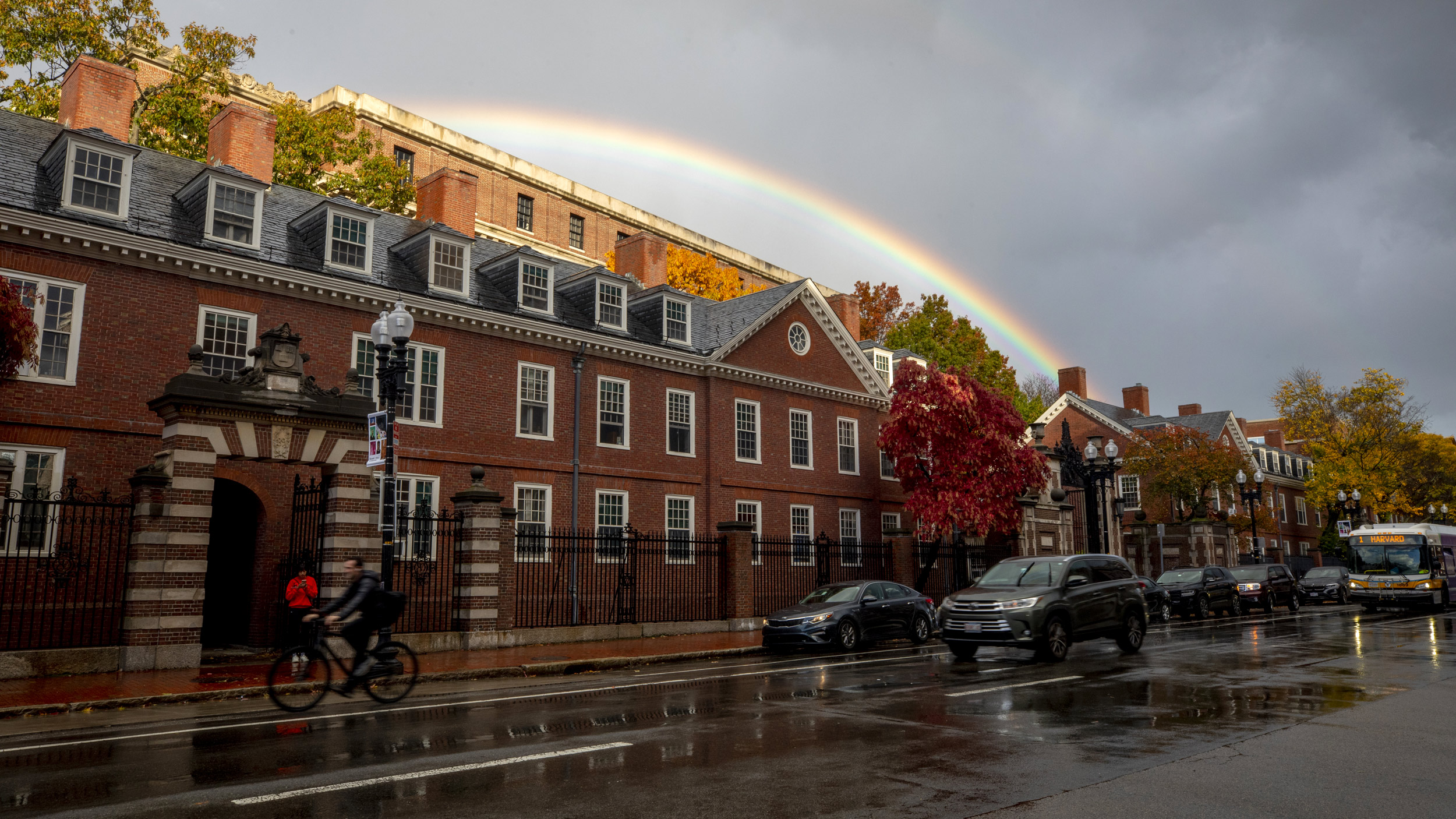 Rainbow in Harvard Square.
