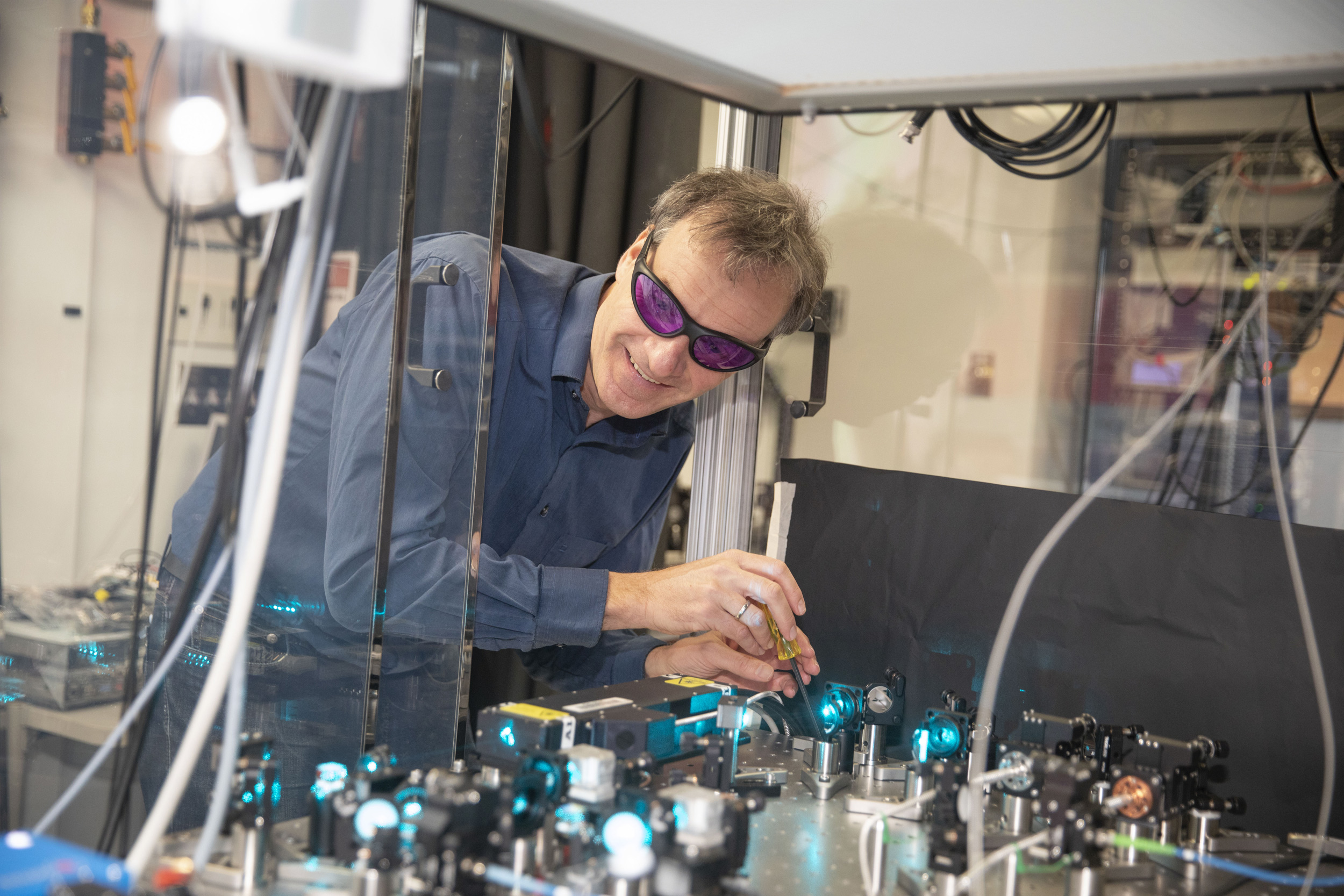 Markus Greiner, “analyzes images of single atoms moving around in an optical lattice”