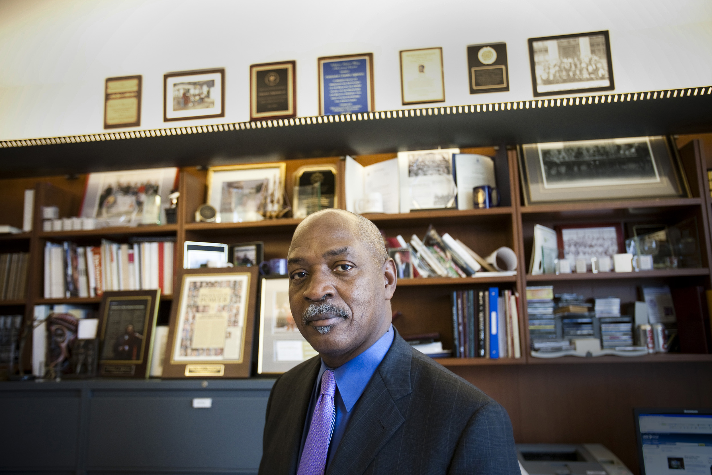Charles Ogletree in his office.