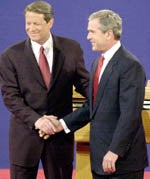 Al Gore, Tipper Gore, George W. Bush, Laura Bush