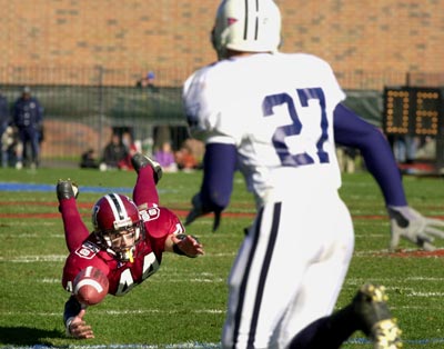 Photo of tallback Nick Palazzo of the Harvard