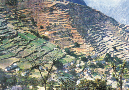 Village of Dhulakiel in Nepal