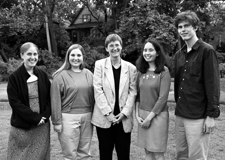 Drew Gilpin Faust, Megan Frederickson, Alison Egan, Andrea Kurtz and John