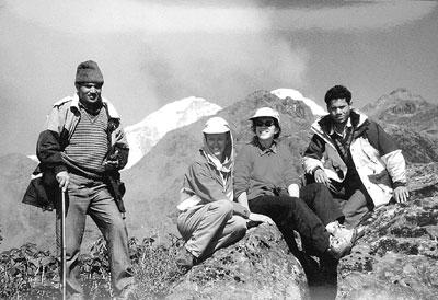 Ana Barros with researchers in Nepal