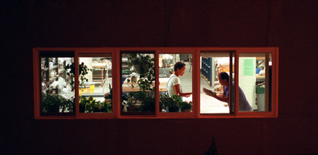 Ceramics studio viewed from outside