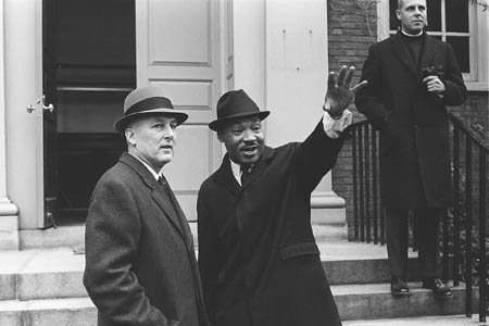 President Nathan Pusey with Rev. Martin Luther King, Jr.
