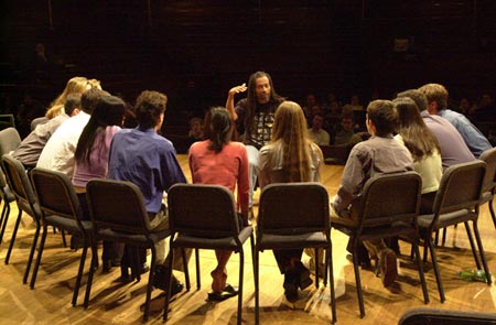 Bobby McFerrin with students