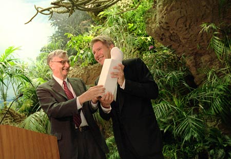 E.O. Wilson with Harrison Ford