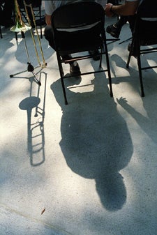 Shadow of player on floor