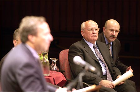 Lawrence H. Summers and Mikhail Gorbachev