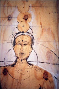 sketch of buddha figure