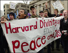 Students protesting war