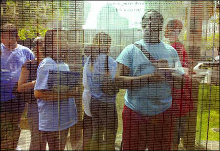 Crimson Academy students at the Holocaust Memorial in