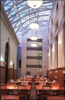 The glass roof from inside