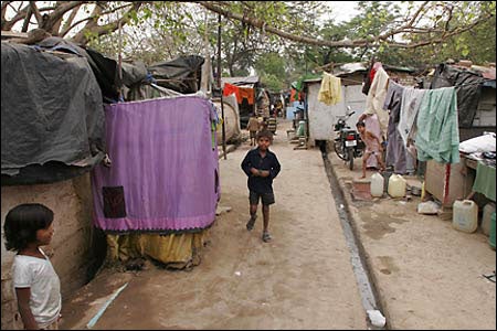 Impoverished area of New Delhi