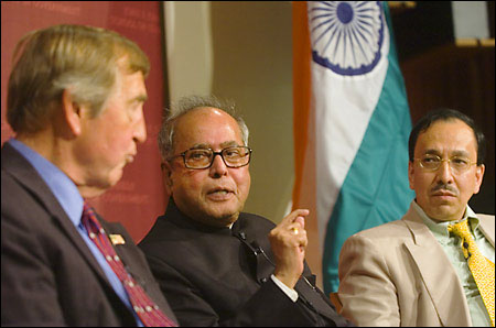 Pranab Mukherjee, Graham Allison, Sugata Bose