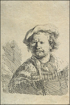 Self-Portrait in a Flat Cap and Embroidered