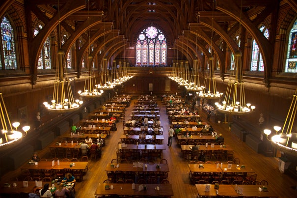Named in memory of Roger Annenberg '62 and inspired by the great halls of Oxford and Cambridge universities, Annenberg Hall is one of the most impressive spaces at Harvard.