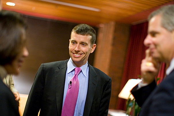 David Plouffe, Campaign Manager, Obama Presidential Campaign.
Staff Photo Justin Ide/Harvard University News Office