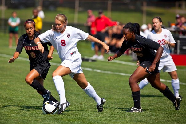 Crimson forward Katherine Sheeleigh '11 was named to the Top Drawer Soccer National Team of the Week. She has five goals and three assists this season.