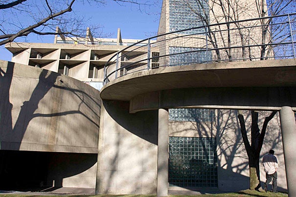 The Brown Commission report made a difference, leading to building the Loeb Drama Center in 1960 and the Carpenter Center for the Visual Arts (pictured) in 1963. Harvard created a Visual and Environmental Studies program in 1968.