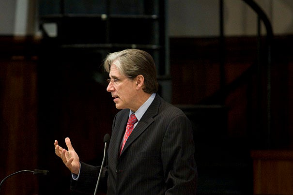 Health advances show how “the whole meaning of disease has been transformed.” Previously, disease, particularly among children, was marked by acute episodes from which either one recovered or died. Now many people spend much of their lives coping with chronic illnesses, said Harvard School of Public Health Dean Julio Frenk during a talk at Radcliffe.