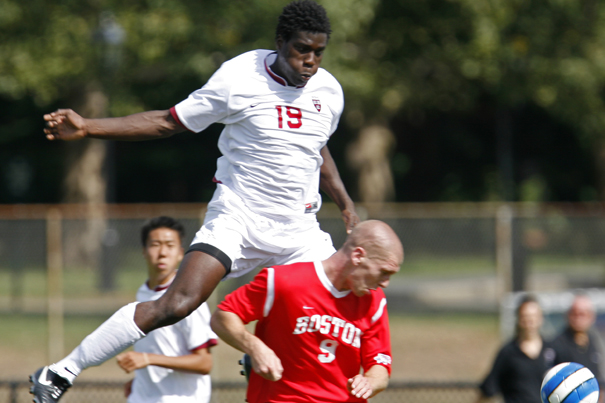 Senior Kwaku Nyamekye tallied his first goal of the season on Saturday (Oct. 31) in the Crimson's 2-1 win over Dartmouth.