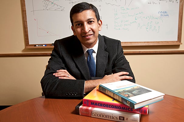Raj Chetty finished his Harvard doctorate, then started his career as an assistant professor at the University of California, Berkeley. Last spring he returned to Cambridge as one of the most cited young economists and an acknowledged leader in the field of public economics.