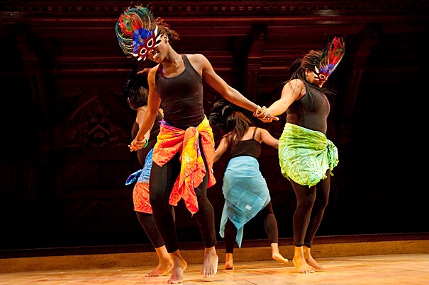 The Harvard for Haiti benefit concert, Sanders Theatre. The Caribbean Club Dance Team performs "Simplement Danse," choreographed by Akilah Crichlow '10.News Office