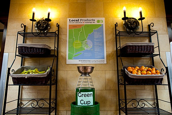 The awarding of the Green Cup was one of the highlights of the Earth Day festival at Harvard. Adams House took home the coveted trophy, which it proudly displays in the the servery of the Adams House dining hall. 
