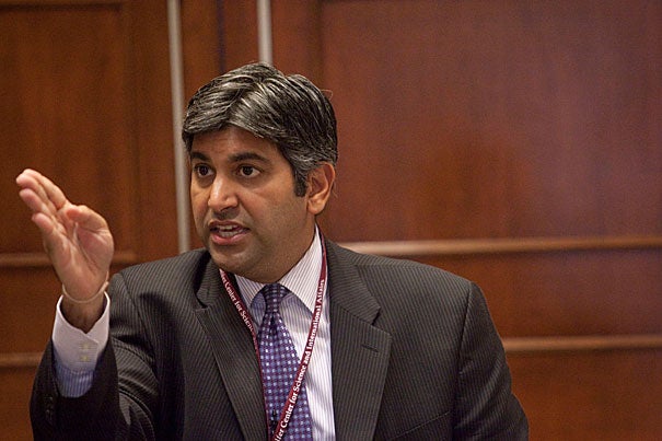 Aneesh Chopra, a 1997 graduate of the Kennedy School of Government who is President Obama’s chief technology officer, told those attending the two-day conference that technology-enabled solutions stem from action-oriented rather than program-focused thinking.