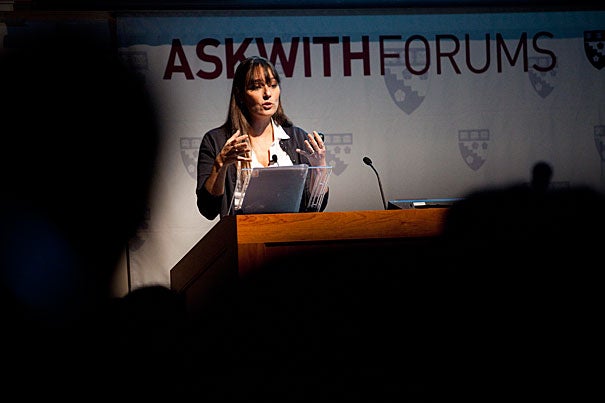 Posse Foundation founder Deborah Bial, Ed.M.’96, Ed.D.’04, addressed “The Politics of Race and Class in Higher Education" at the Graduate School of Education's Askwith Forum.