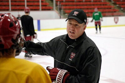 Faced with a seven-game losing streak, Harvard hockey coach Ted Donato is unfazed. “We’re confident that if we focus on continuing to improve, we’ll have success and we’ll be competitive within our league and on a national level,” said Donato.