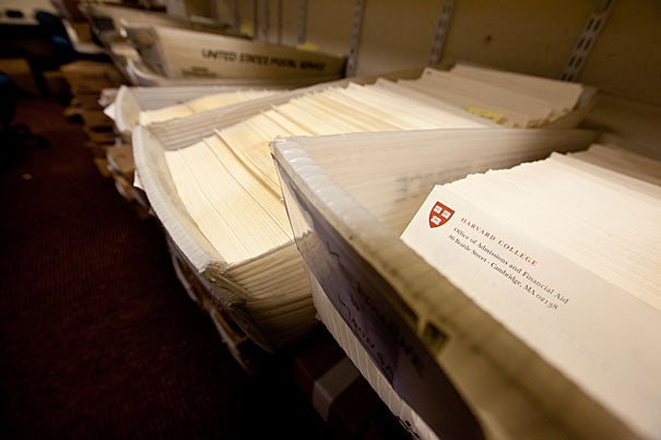 Harvard received nearly 35,000 applications this year. Notification letters will be mailed on March 30.