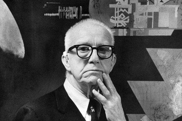 Harvard gave R. Buckminster Fuller a gift beyond academics, his biographers say: a lifelong preoccupation with human welfare, and the social, technical, and economic problems that vex the modern age. “R. Buckminster Fuller: The History (and Mystery) of the Universe,” a two-act monologue performed by A.R.T. veteran Thomas Derrah, explores the life and ideas of the inventor and futurist.