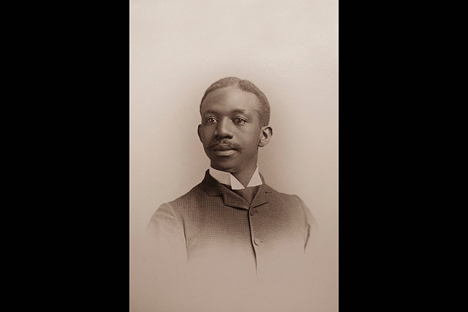 Thirty-one-year-old Clement G. Morgan made national headlines as the first African American chosen to deliver a Harvard senior class oration. Photo ca. 1890. Harvard University Archives, call # HUP Morgan, C.G. (1a) 