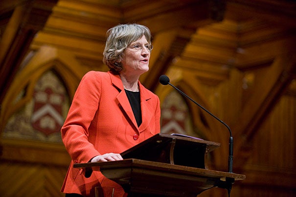 “Drew Gilpin Faust is a pathfinder, as a scholar and a leader in higher education. This distinguished historian has revealed for us the lives and minds of those confronted by the turbulent social changes of the Civil War era, and then proceeded to apply extraordinary administrative skills to leadership of one of the world’s premier academic institutions,” said National Endowment for the Humanities Chairman Jim Leach.