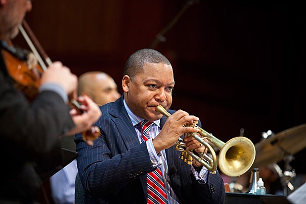 “Music is the art of the invisible,” said Wynton Marsalis. “It gives shape and focus to our innermost inclinations, and can clearly evidence our internal lives with shocking immediacy." Marsalis was on campus to kick off a two-year performance and lecture series, speaking on a variety of topics to illuminate the relationship between American music and the American identity. 