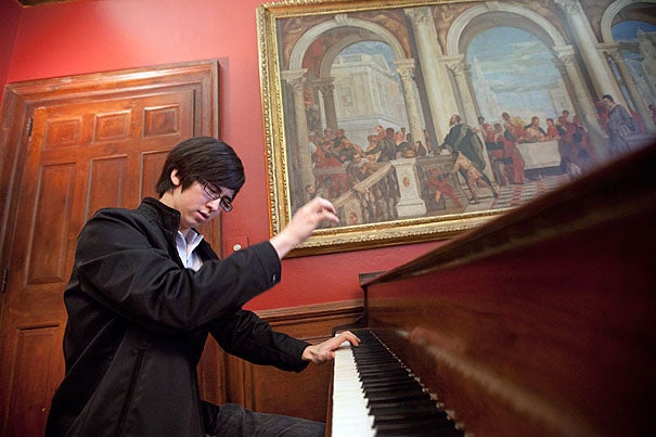 While Charlie Albright '11 completes his master's degree at the New England Conservatory, he'll remain at Harvard as Leverett House's artist in residence. 