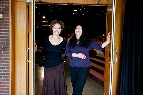 Written by Amy Brenneman '87 (left) and co-created and directed by her longtime collaborator Sabrina Peck ’84 (right), “Mouth Wide Open” draws on Brenneman’s personal struggle for balance and spirituality amid the pressures of celebrity and illness. "Mouth Wide Open" will be onstage at the Loeb Drama Center May 24-29.
