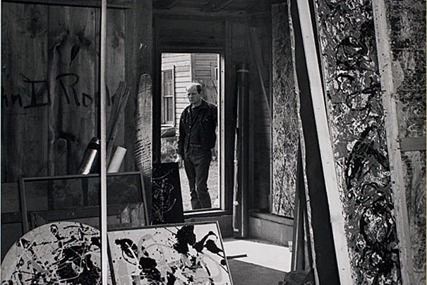 A detail from a 1950 photograph of Jackson Pollock by Harvey A. Weber. Reproduced with permission from the Harvard Art Museums/Fogg Museum Imaging Department (Gift of Melvin R. Seiden, P1992.37); © President and Fellows of Harvard College.