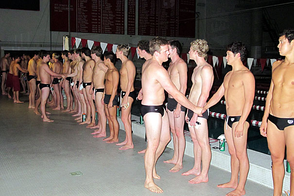 For 2011-2012, the team added self-drafted mission statements and emphasized a recent addition to the tradition: silently shaking each other’s hand and looking into each other’s eyes.