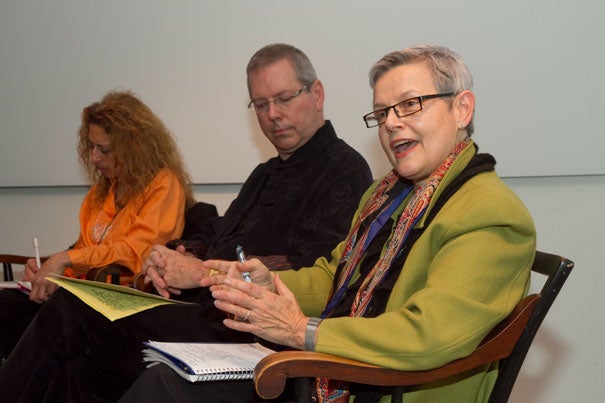 Artist-endowed foundations are a burgeoning force influencing the global art world, says Christine J. Vincent (right), who authored the study, which identified some 300 such foundations holding close to $3 billion in assets. Other panelists pictured are (left) Carolyn Somers and Jack Cowart.